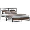 vidaXL Estrutura de cama s/ colch&atilde;o deriv. madeira carvalho castanho