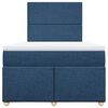 vidaXL Cama boxspring com colch&atilde;o 120x190 cm tecido azul