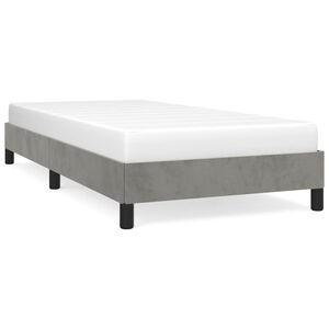 vidaXL Estrutura de cama sem colch&atilde;o 80x200 cm veludo cinzento-claro
