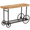vidaXL Mesa consola madeira de mangueira maciça 115x36x76 cm
