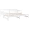 vidaXL Estrutura sof&aacute;-cama de puxar 2x(90x190) cm pinho maci&ccedil;o branco