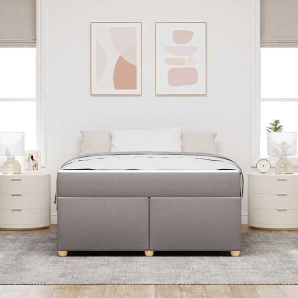 vidaXL Estrutura da Cama Cinzento-acastanhado 160 x 200 cm tecido
