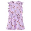 Vestido para crian&ccedil;a mangas com folhos e cord&atilde;o lil&aacute;s 104
