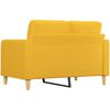 vidaXL Sofá de 2 lugares 120 cm tecido amarelo-claro