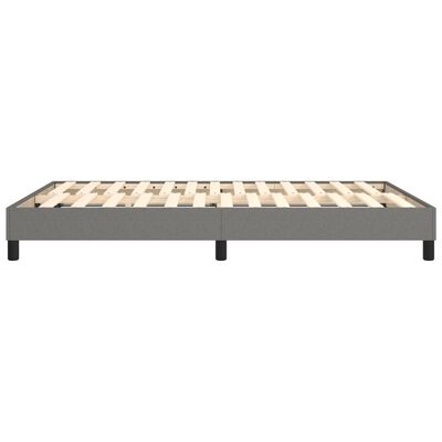 vidaXL Estrutura de cama com molas 140x190 cm tecido cinza-escuro