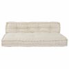 vidaXL Travesseiro para Sof&aacute; Pallet 2 pcs Creme 120 x 80 x 38 cm