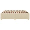 vidaXL Estrutura de cama sem colch&atilde;o 200x200 cm tecido cor creme