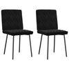 vidaXL Cadeiras de jantar 2 pcs veludo preto