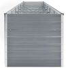 vidaXL Canteiro elevado de jardim 480x80x77cm a&ccedil;o galvanizado cinzento
