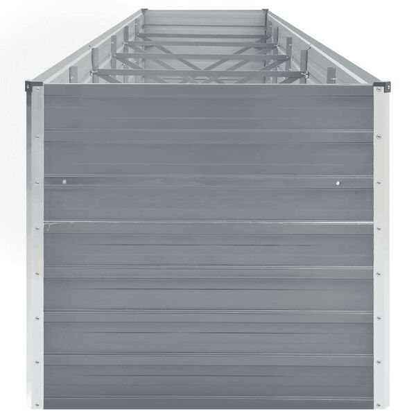 vidaXL Canteiro elevado de jardim 480x80x77cm a&ccedil;o galvanizado cinzento