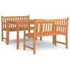 vidaXL 3 pcs conjunto de jantar para jardim madeira de teca maci&ccedil;a