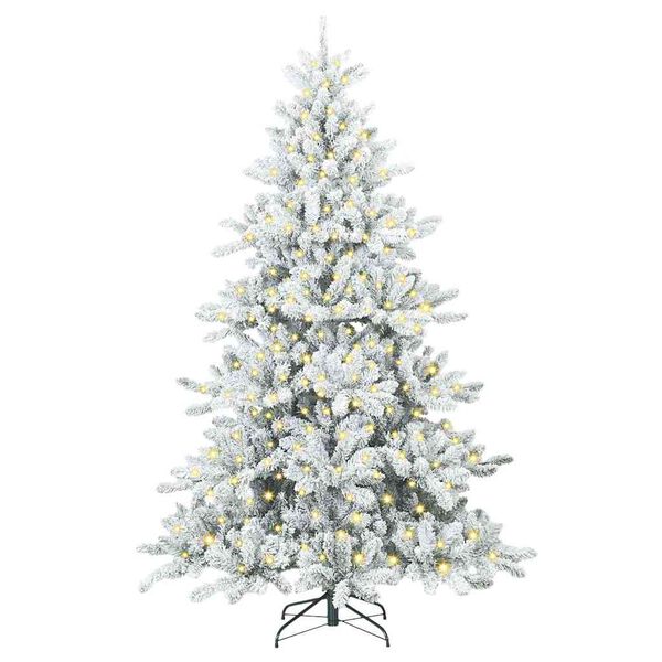 vidaXL &Aacute;rvore de Natal Articulada Artificial Branco 180 cm PVC e A&ccedil;o