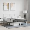 vidaXL Estrutura de cama com cabeceira 120x200 cm metal branco