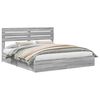 vidaXL Cama com Armazenamento com gaveta Cinza Sonoma 200 x 200 cm