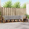vidaXL Conjunto de Sof&aacute;s para Exterior 6 pcs Cinza Natural e Claro