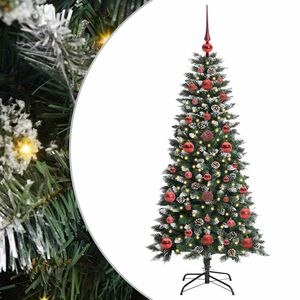vidaXL &Aacute;rvore de Natal Artificial Verde 120 cm PVC, Pl&aacute;stico e A&ccedil;o