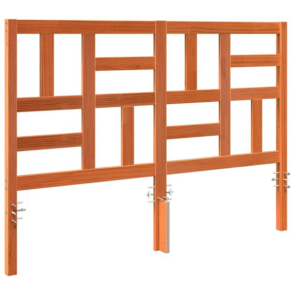 vidaXL Cabeceira de Cama com cabeceira Marrom Cera 145,5 x 4 x 104 cm