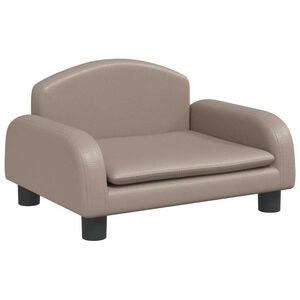 vidaXL Cama para c&atilde;es 50x40x30 cm couro artificial cor cappuccino