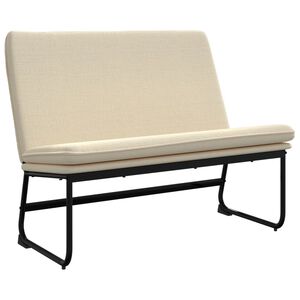 vidaXL Banco 100x75x76 cm tecido cor creme