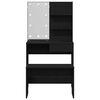 vidaXL Conjunto de Mesa de Maquiagem com LED 2 pcs Carvalho Preto