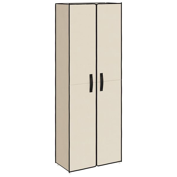 vidaXL Sapateira 60x30x166 cm tecido cor creme