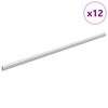 vidaXL Viga de Closet 12 unid. Prateado 864 x 15 x 29 mm