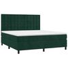 vidaXL Cama com molas/colch&atilde;o 180x200 cm veludo verde-escuro