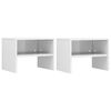 vidaXL Mesas-de-cabeceira 2 pcs 40x30x30cm aglomerado branco brilhante