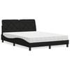 vidaXL Cama com colch&atilde;o 140x200 cm tecido preto