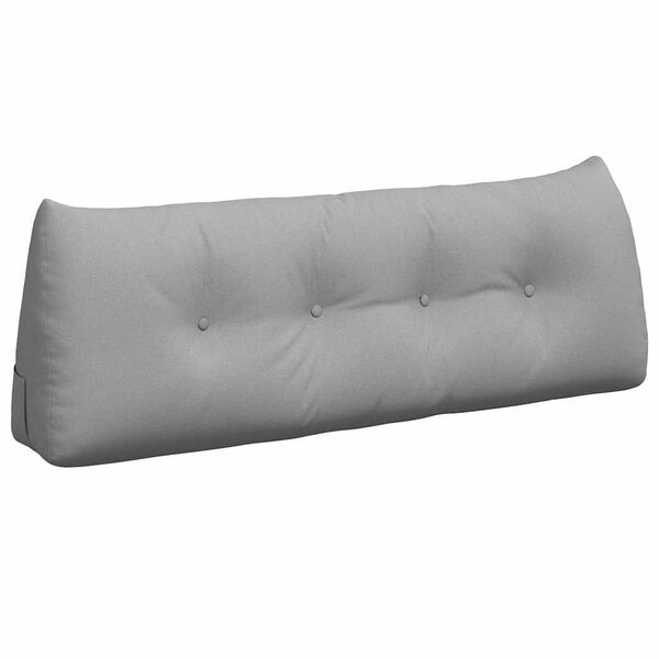 vidaXL Travesseiro para Costas Cinza Nuvem 140 x 24 x 50 cm tecido
