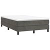 vidaXL Cama boxspring com colch&atilde;o 120x200 cm veludo cinzento-escuro