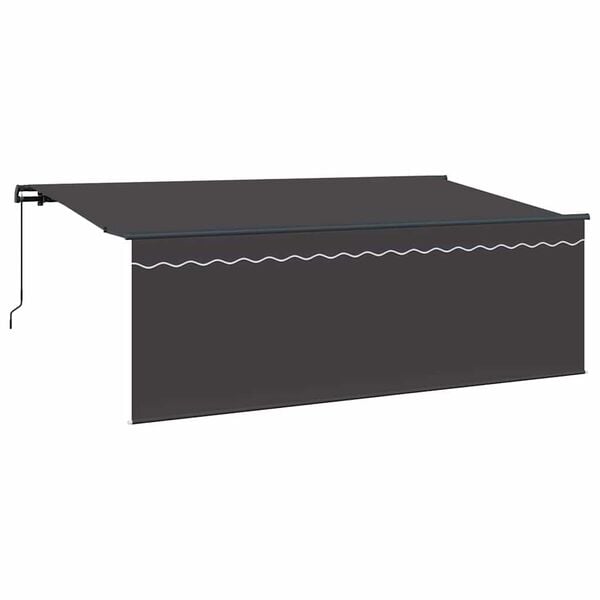 vidaXL Toldo Retr&aacute;til Antracite 350 x 200 cm tecido