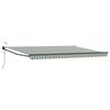 vidaXL Toldo Retr&aacute;til El&eacute;trico Verde e Branco 4 &times; 3 m