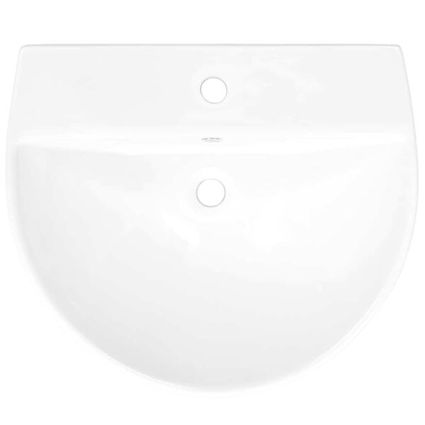 vidaXL Lavabo Branco 56 x 48 x 42 cm Cer&acirc;mica Vidrada