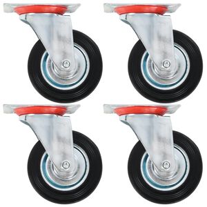 vidaXL Rodas girat&oacute;rias 4 pcs 100 mm