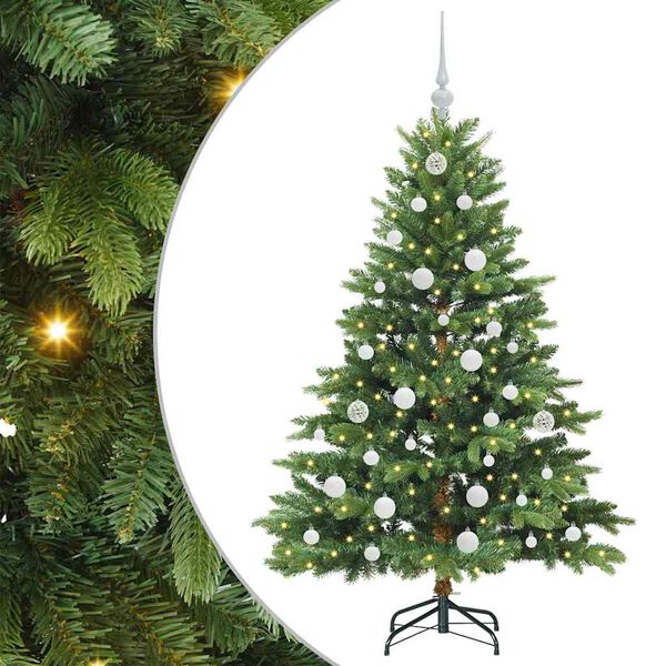 vidaXL &Aacute;rvore de Natal Artificial com 150 LEDs Verde 150 cm PE e PVC