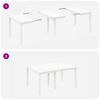 vidaXL Conjunto de Jantar para Jardim 7 pcs Branco Rattan Polt