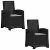 vidaXL Cadeira de Jardim Reclin&aacute;vel com Apar&ecirc;ncia de Rattan 2 pcs
