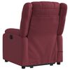 vidaXL Poltrona de massagens reclin. elevat&oacute;ria tecido vermelho tinto