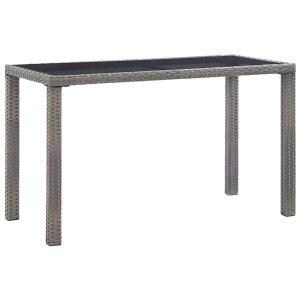 vidaXL Mesa de jardim 123x60x74 cm vime PE antracite