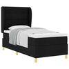 vidaXL Cama Box Springs com Colch&atilde;o Cinza Escuro 90x190 cm Preto