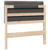 vidaXL Cabeceira estofada com cabeceira Marrom e Cinza Escuro 80 cm
