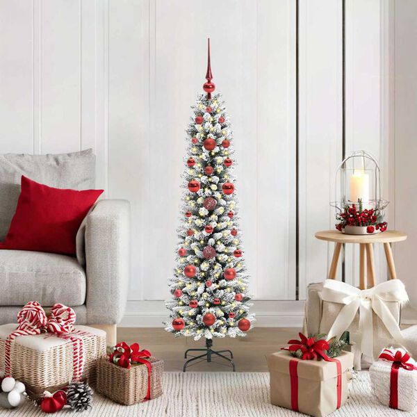 vidaXL &Aacute;rvore de Natal Artificial Branco 120 cm PVC, Metal e Pl&aacute;stico