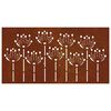 vidaXL Decora&ccedil;&atilde;o p/ muro de jardim 105x55 cm a&ccedil;o corten design flores
