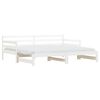vidaXL Sof&aacute;-cama com gavet&atilde;o 90x190 cm madeira de pinho maci&ccedil;a branco