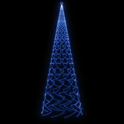 vidaXL Árvore de Natal com espigão 3000 luzes LED 800 cm azul