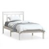 vidaXL Estrutura de cama 100x200 cm pinho maci&ccedil;o branco