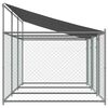 vidaXL Jaula para cão com telhado/portas 6x2x2 m aço galvanizado cinza