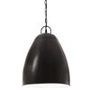 vidaXL Candeeiro suspenso industrial redondo 25 W 32 cm E27 preto