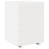 vidaXL Vaso/floreira de jardim 50x50x72,5 cm pinho maci&ccedil;o branco